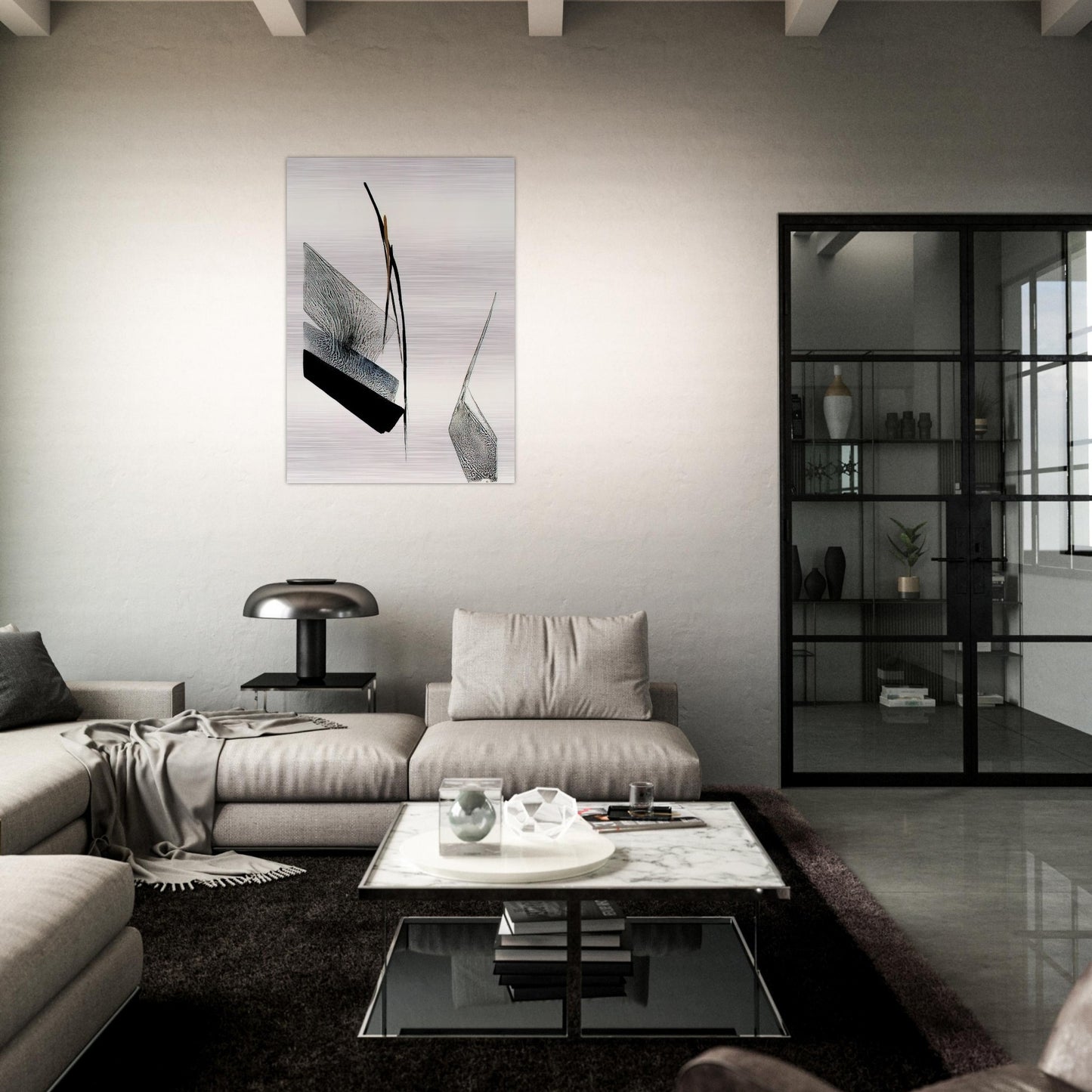 Rivage - Abstract Expressionism - Toko Shinoda Brushed Aluminum Print - 70x100 cm / 28x40 inches | Toko Shinoda Aluminum Print | Toko Shinoda Prints
