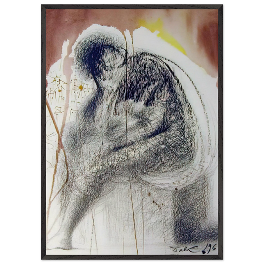 SEDET SOLA CIVITAS PLENA POUPOLO 2 CHRONICLES 36 19 1967 - Salvador Dali 70x100 cm / 28x40 inches Framed Art Print – Black Wooden Frame