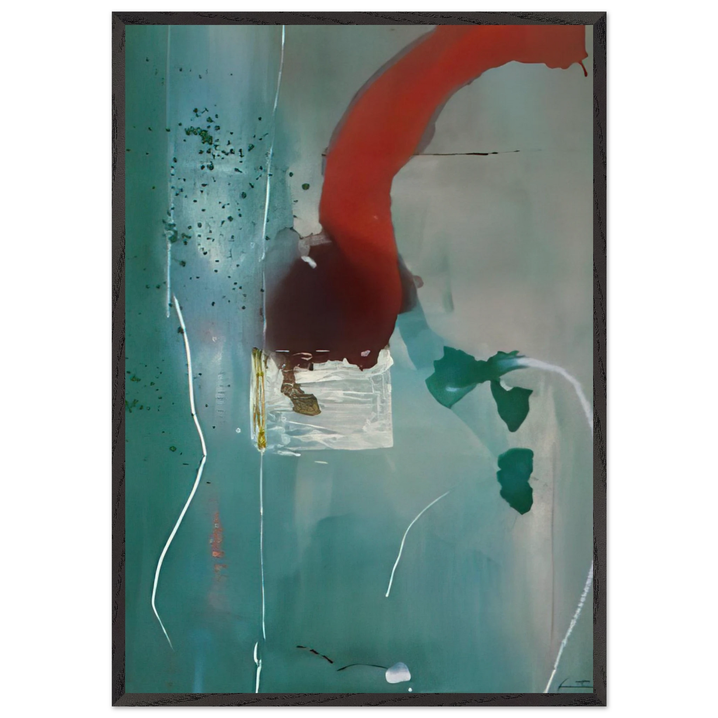 Square One - 1985 - Helen Frankenthaler 70x100 cm / 28x40 inches Framed Art Print – Black Wooden Frame
