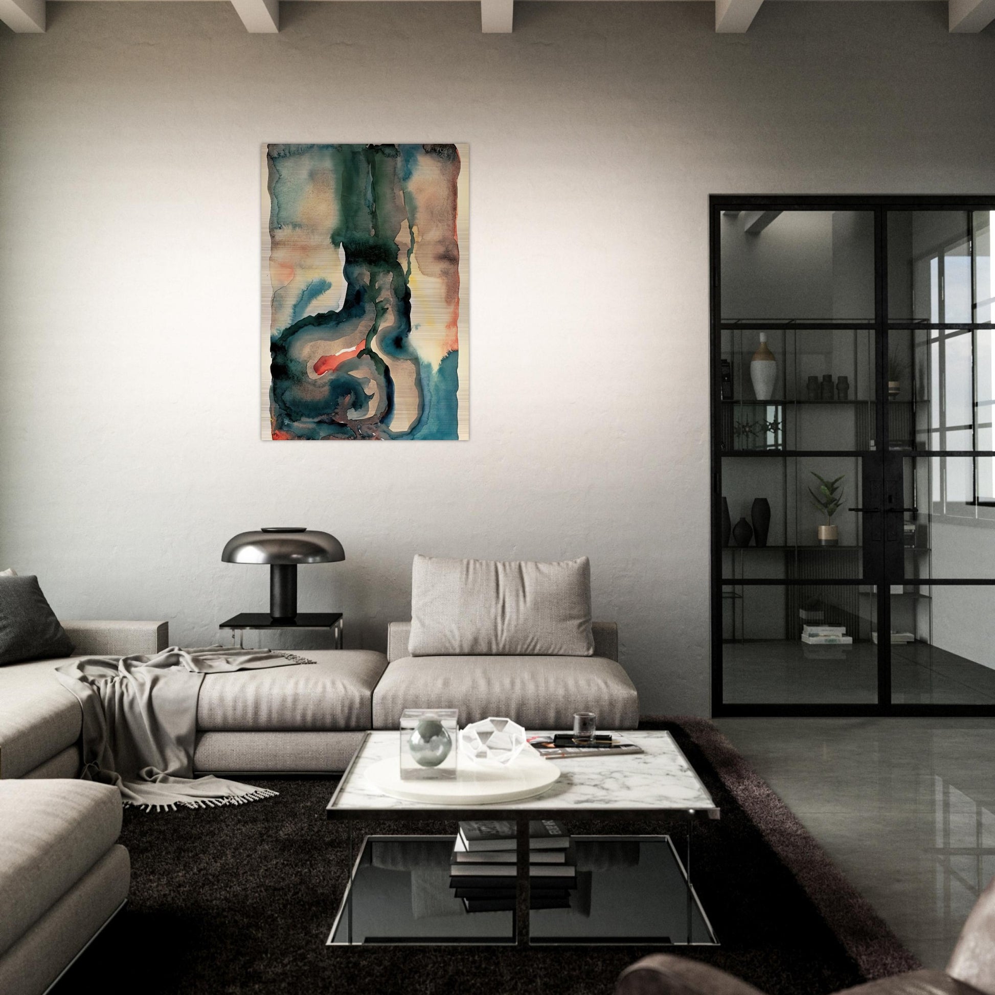 Portrait No. III - Georgia O'Keeffe Brushed Aluminum Print - 70x100 cm / 28x40 inches | Georgia O'Keeffe Aluminum Print | Georgia O'Keeffe Prints