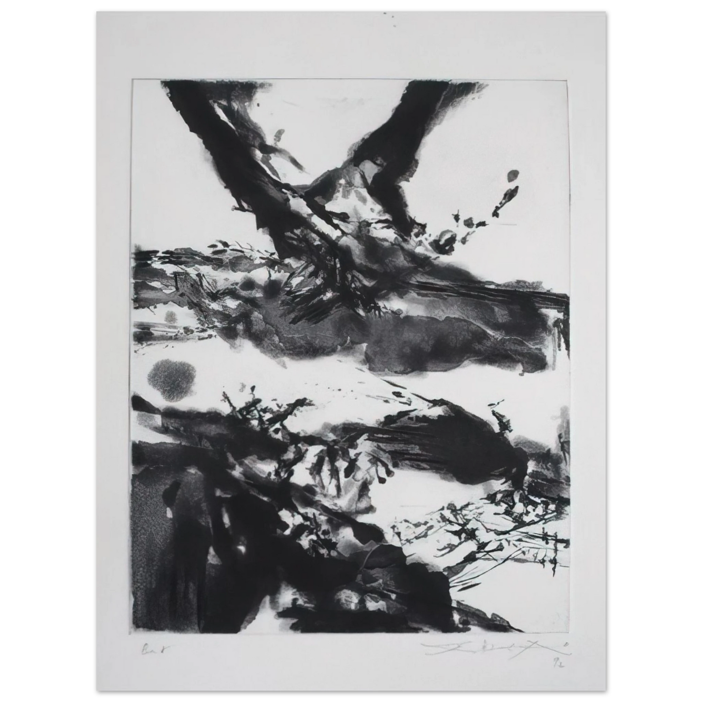 Zao Wou-Ki - FLASHES 1992  75x100 cm / 30x40inches Fine Art Poster