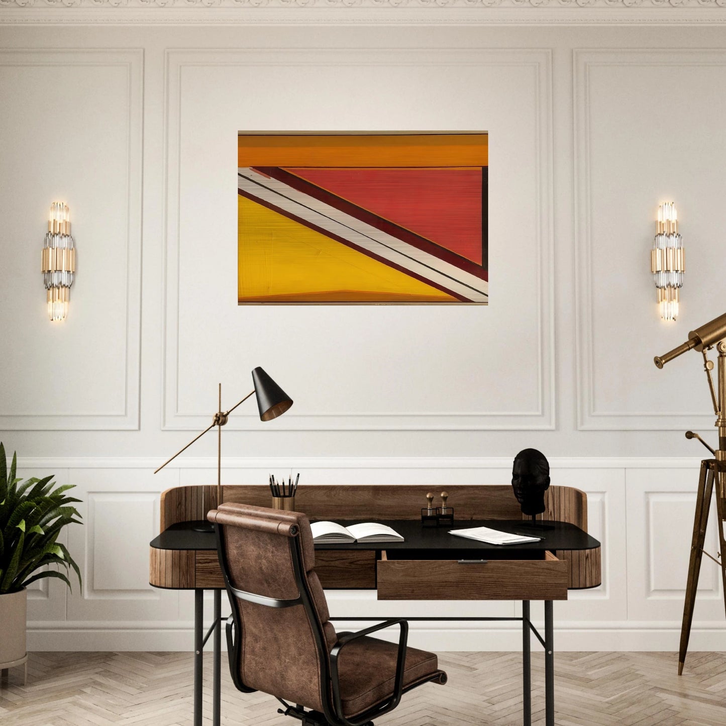Diagonal 4 - 1963 - Larry Zox Brushed Aluminum Print - 70x100 cm / 28x40 inches | Larry Zox Aluminum Print | Larry Zox Prints
