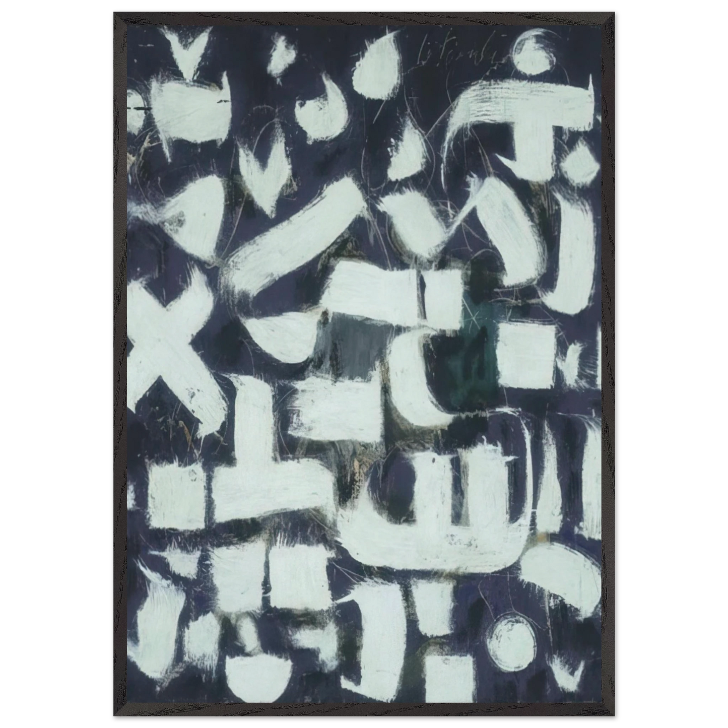 Number 14 - 1949 - Bradley Walker Tomlin 70x100 cm / 28x40 inches Framed Art Print – Black Wooden Frame