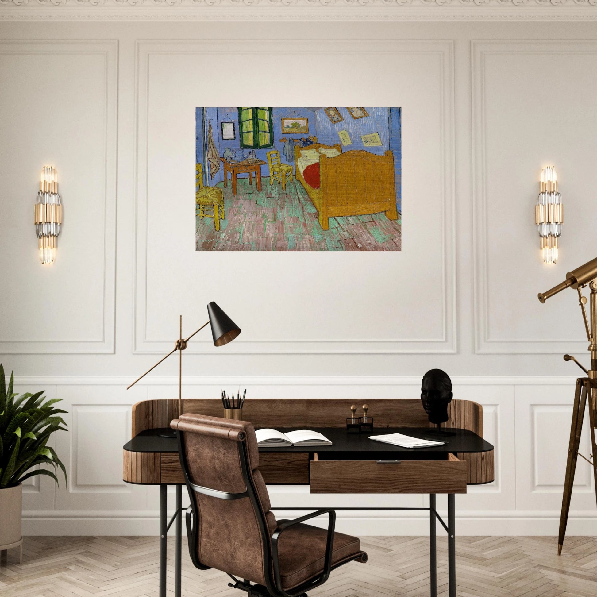 Vincent's Bedroom in Arles - Vincent van Gogh Brushed Aluminum Print - 70x100 cm / 28x40 inches | Vincent van Gogh Aluminum Print | Vincent van Gogh Prints