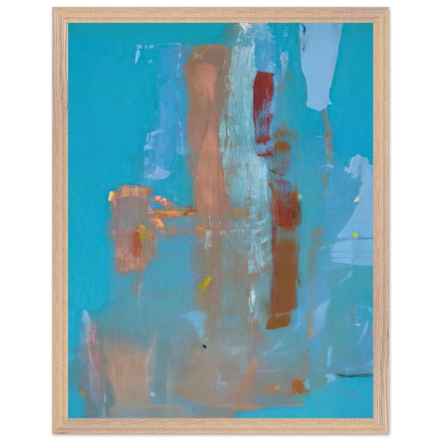 Helen Frankenthaler - In on Blue - 1976 Wall art - 50x50 cm / 20x20 inches - Fine Art Poster-canvas - -