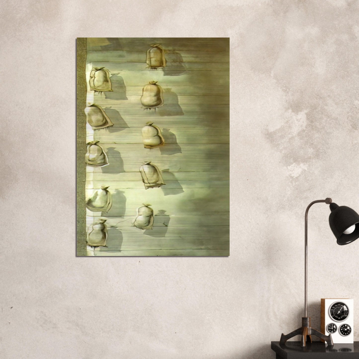 SET DESIGN FOR THE BALLET LOS SACOS DEL MOLINERO - Salvador Dali Brushed Aluminum Print - 70x100 cm / 28x40 inches | Salvador Dali Aluminum Print | Salvador Dali Prints