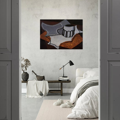 THE GOBLET 1927 - Juan Gris Brushed Aluminum Print - 70x100 cm / 28x40 inches | Juan Gris Aluminum Print | Juan Gris Prints