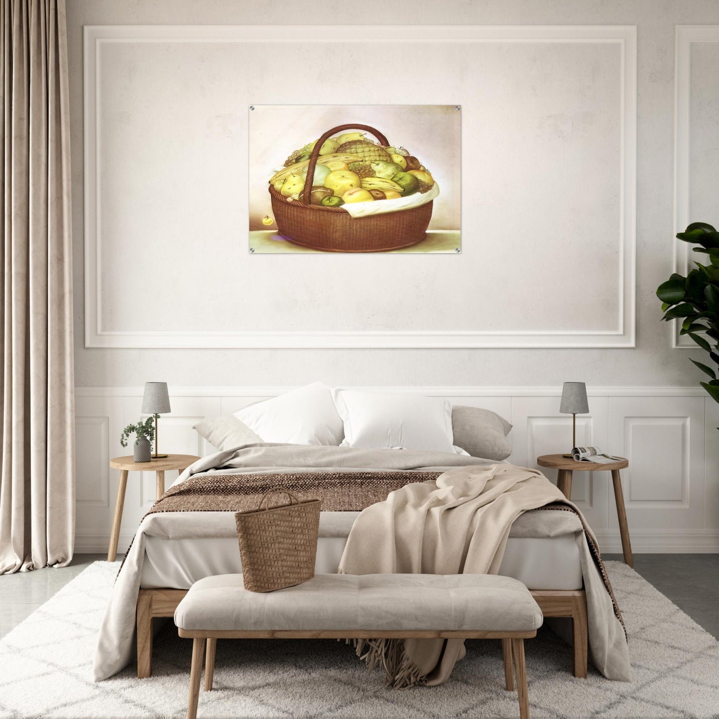 FRUIT BASKET - Fernando Botero Acrylic Print - 70x100 cm / 28x40″ inches