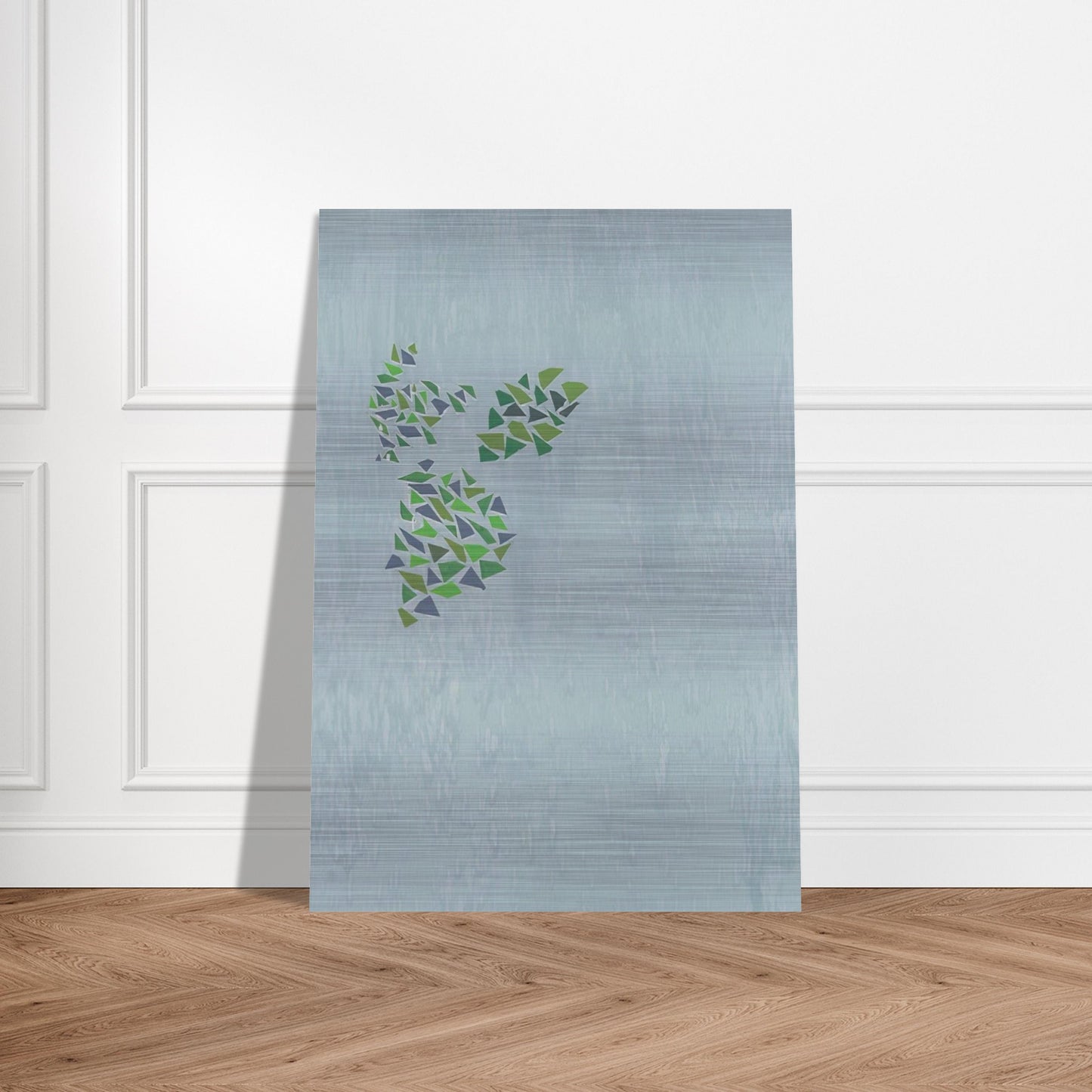 Colors on Blue - Post-Painterly Abstraction - Robert Goodnough Brushed Aluminum Print - 70x100 cm / 28x40 inches | Robert Goodnough Aluminum Print | Robert Goodnough Prints