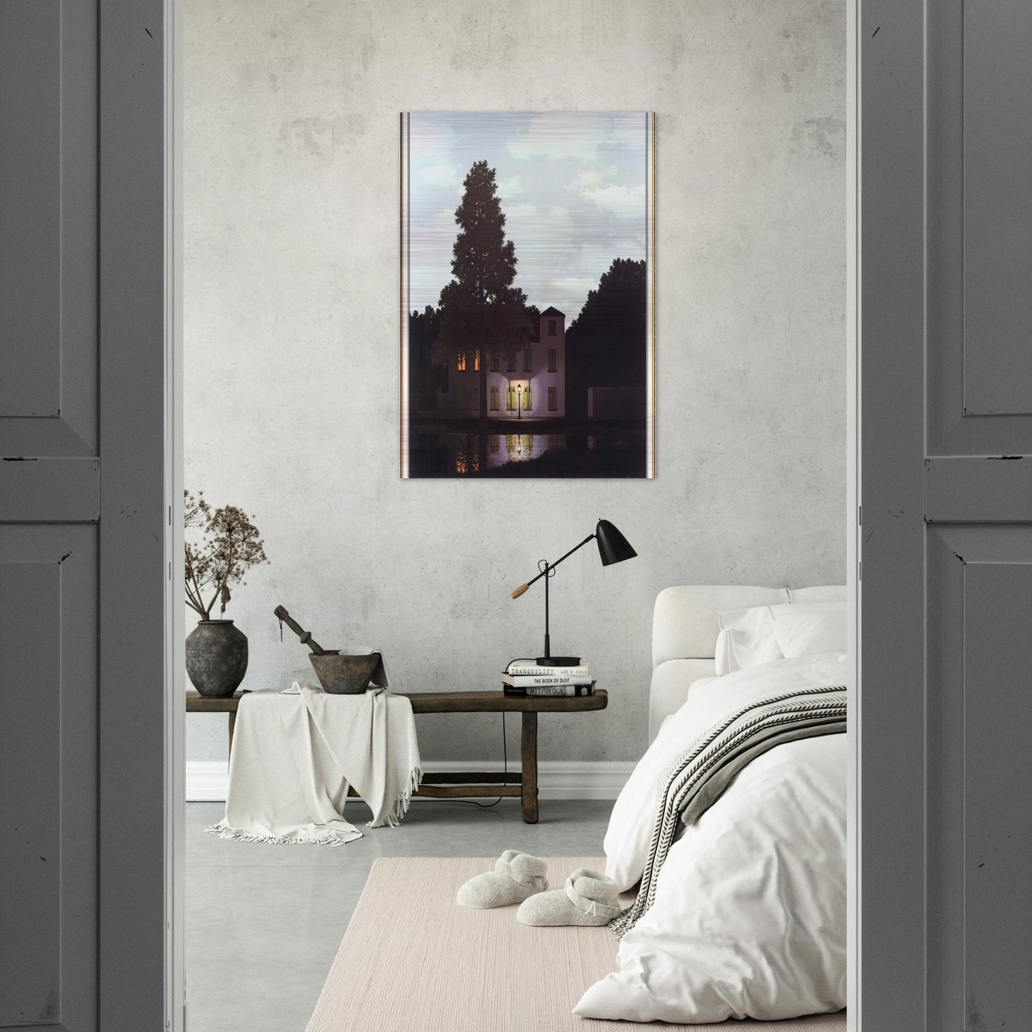 THE EMPIRE OF LIGHTS 1954 1 - Rene Magritte Brushed Aluminum Print - 70x100 cm / 28x40 inches | Rene Magritte Aluminum Print | Rene Magritte Prints