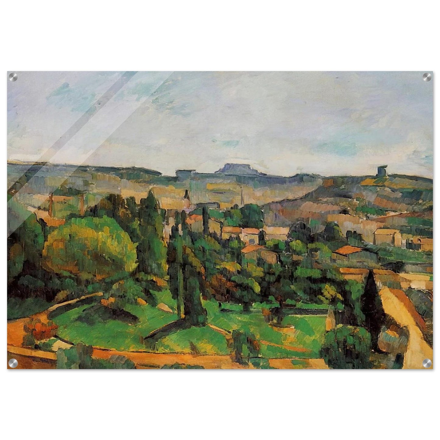 Ile de France Landscape - Paul Cézanne Acrylic Print - 70x100 cm / 28x40″ inches