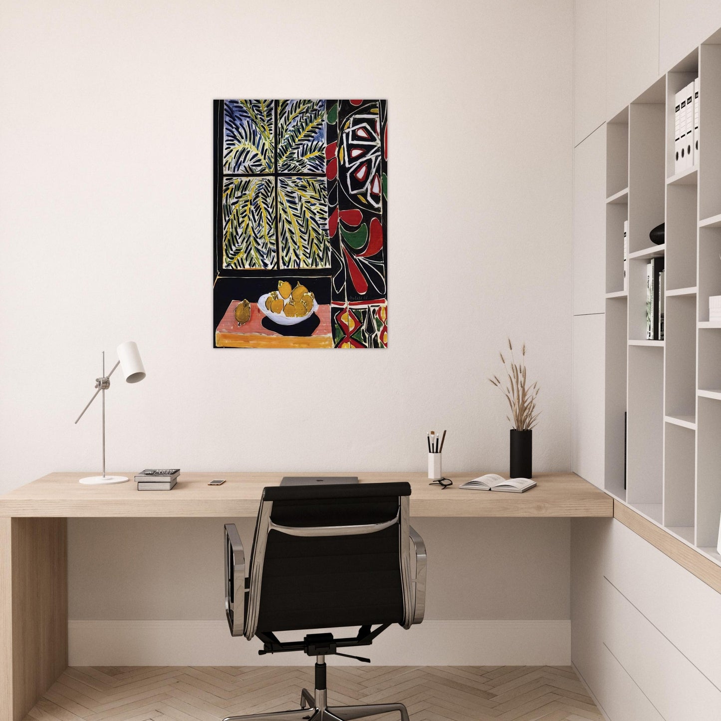 INTERIOR WITH EGYPTIAN CURTAIN 1948 - Henri Matisse Brushed Aluminum Print - 70x100 cm / 28x40 inches | Henri Matisse Aluminum Print | Henri Matisse Prints