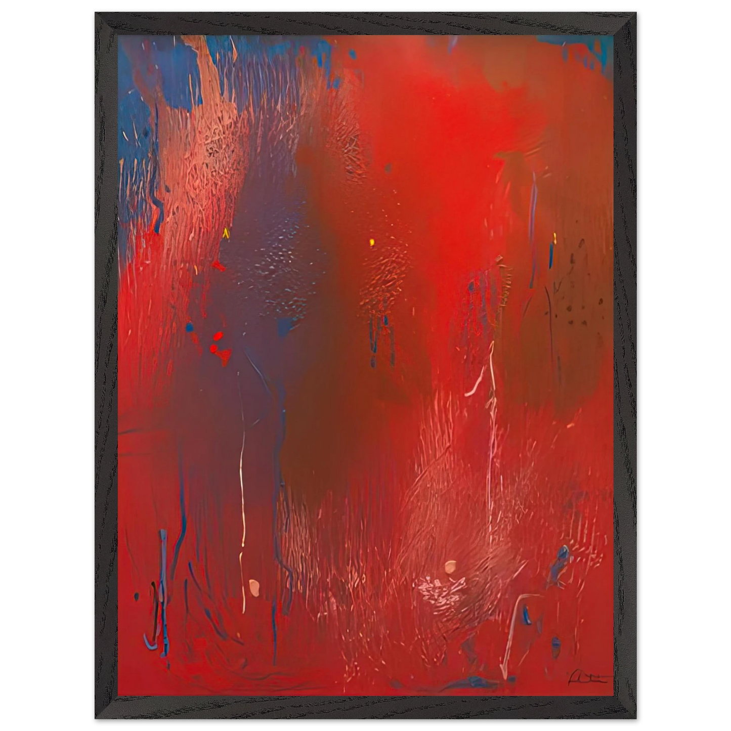Helen Frankenthaler - Warrior, 1991- Wall Art - 30x40 cm / 12x16 inches - Premium Wooden Framed Poster With Fine Art Paper-canvas - White frame