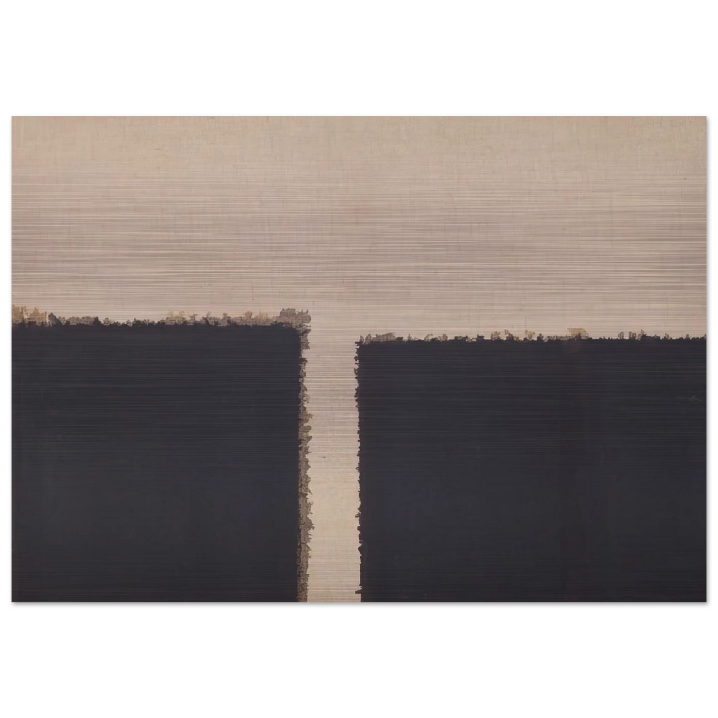 Burnt Umber  Ultramarine - 2004 - Yun Hyong-keun Brushed Aluminum Print - 70x100 cm / 28x40 inches | Yun Hyong-keun Aluminum Print | Yun Hyong-keun Prints