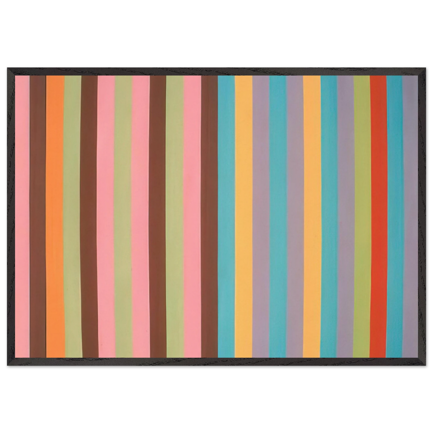 Boudoir Painting - 1965 - Gene Davis 70x100 cm / 28x40 inches Framed Art Print – Black Wooden Frame