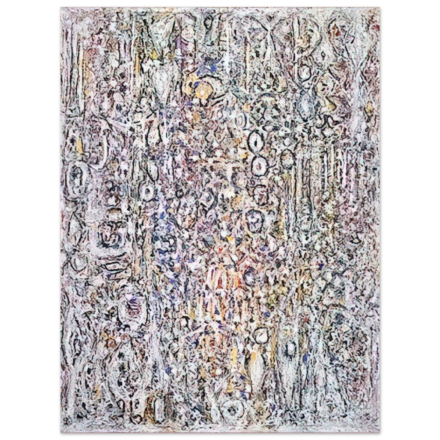 Richard Pousette-Dart - White Gothic No. 5  75x100 cm / 30x40inches Fine Art Poster