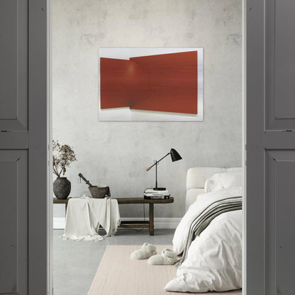 Dittico rosso - 1966 - Enrico Castellani Brushed Aluminum Print - 70x100 cm / 28x40 inches | Enrico Castellani Aluminum Print | Enrico Castellani Prints