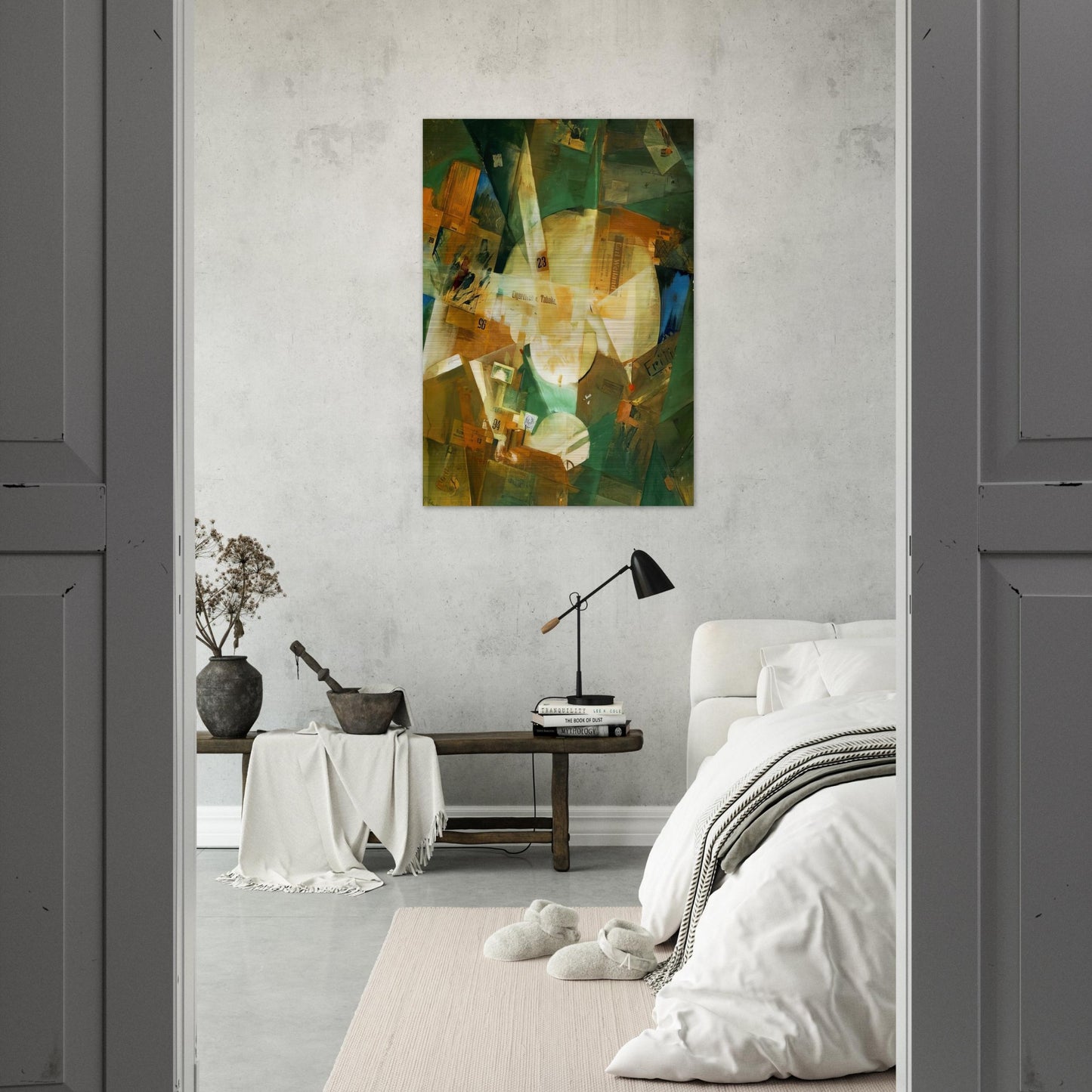 PICTURE WITH LIGHT CENTER 1919 - Kurt Schwitters Brushed Aluminum Print - 70x100 cm / 28x40 inches | Kurt Schwitters Aluminum Print | Kurt Schwitters Prints