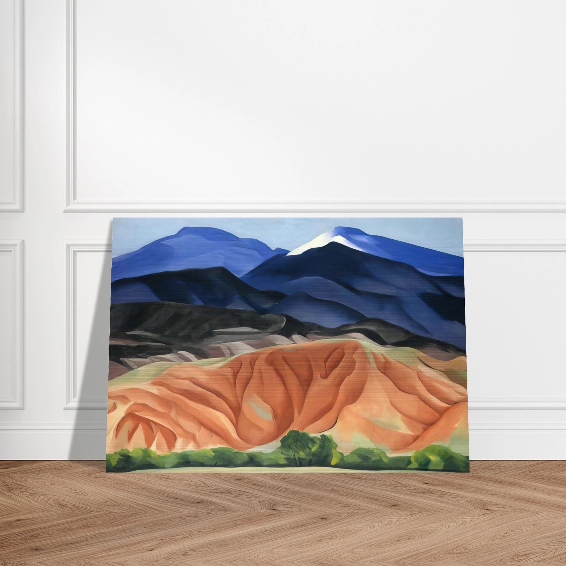 Black Mesa Landscape, New Mexico - Out Back of Mary`s II - Georgia O'Keeffe Brushed Aluminum Print - 70x100 cm / 28x40 inches | Georgia O'Keeffe Aluminum Print | Georgia O'Keeffe Prints
