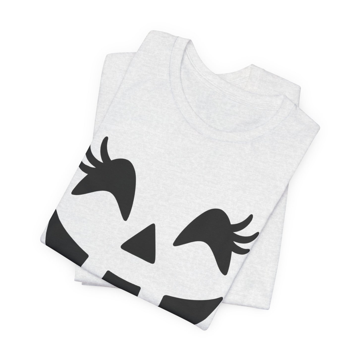 Jack-o'-lantern Gezicht Pompoen Wimpers Halloween Vrouwen Meisjes T-Shirt