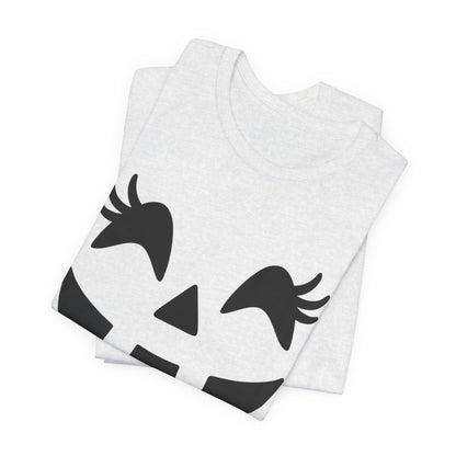 Jack-o'-lantern Gezicht Pompoen Wimpers Halloween Vrouwen Meisjes T-Shirt