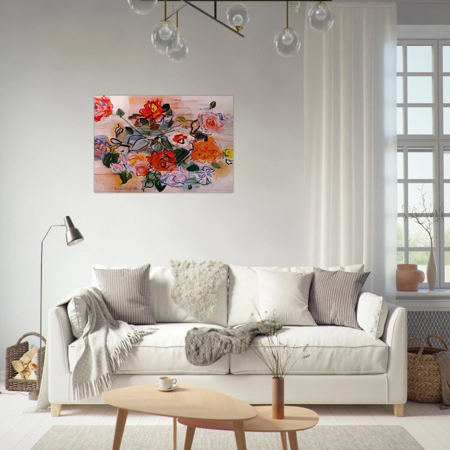 PINK BUNCH 1940 - Raoul Dufy Brushed Aluminum Print - 70x100 cm / 28x40 inches | Raoul Dufy Aluminum Print | Raoul Dufy Prints