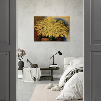GRAND BOUQUET OF MIMOSA 1942 - Moise Kisling Brushed Aluminum Print - 70x100 cm / 28x40 inches | Moise Kisling Aluminum Print | Moise Kisling Prints