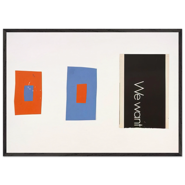 Tablet 105 - Ellsworth Kelly 70x100 cm / 28x40 inches Framed Art Print – Black Wooden Frame