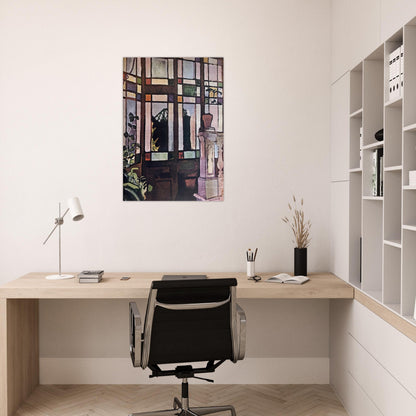 WINDOW WITH COLOURED GLASSES 1906 - Raoul Dufy Brushed Aluminum Print - 70x100 cm / 28x40 inches | Raoul Dufy Aluminum Print | Raoul Dufy Prints