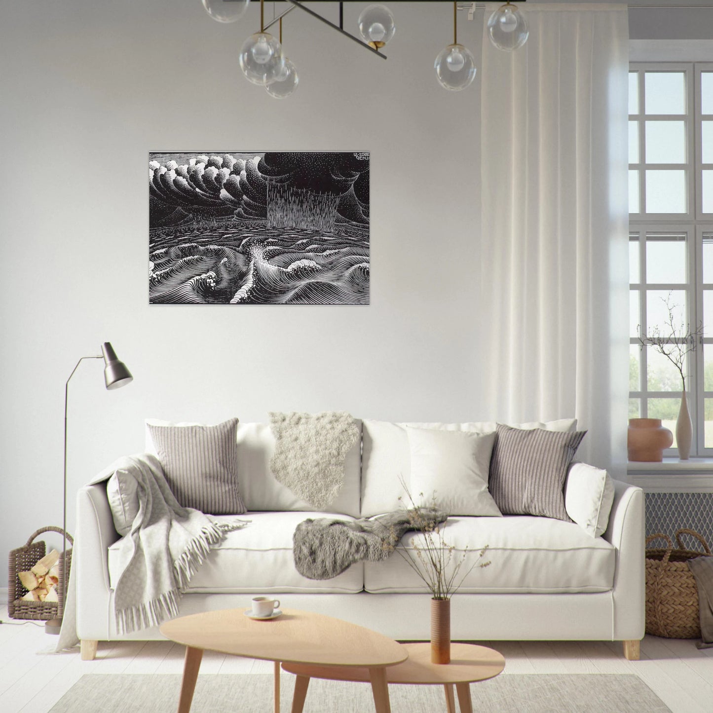THE 2ND DAY OF THE CREATION - MC Escher Brushed Aluminum Print - 70x100 cm / 28x40 inches | MC Escher Aluminum Print | MC Escher Prints