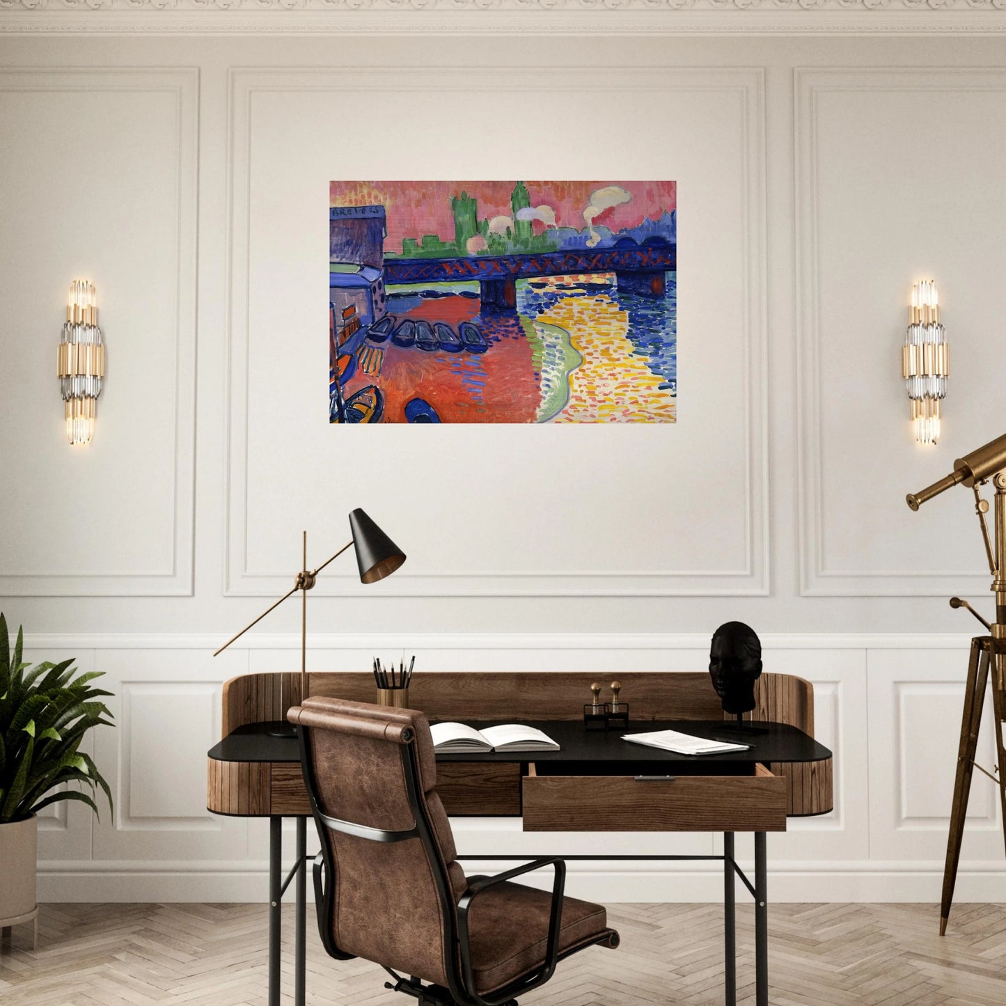 CHARING CROSS BRIDGE 1906 - Andre Derain Brushed Aluminum Print - 70x100 cm / 28x40 inches | Andre Derain Aluminum Print | Andre Derain Prints