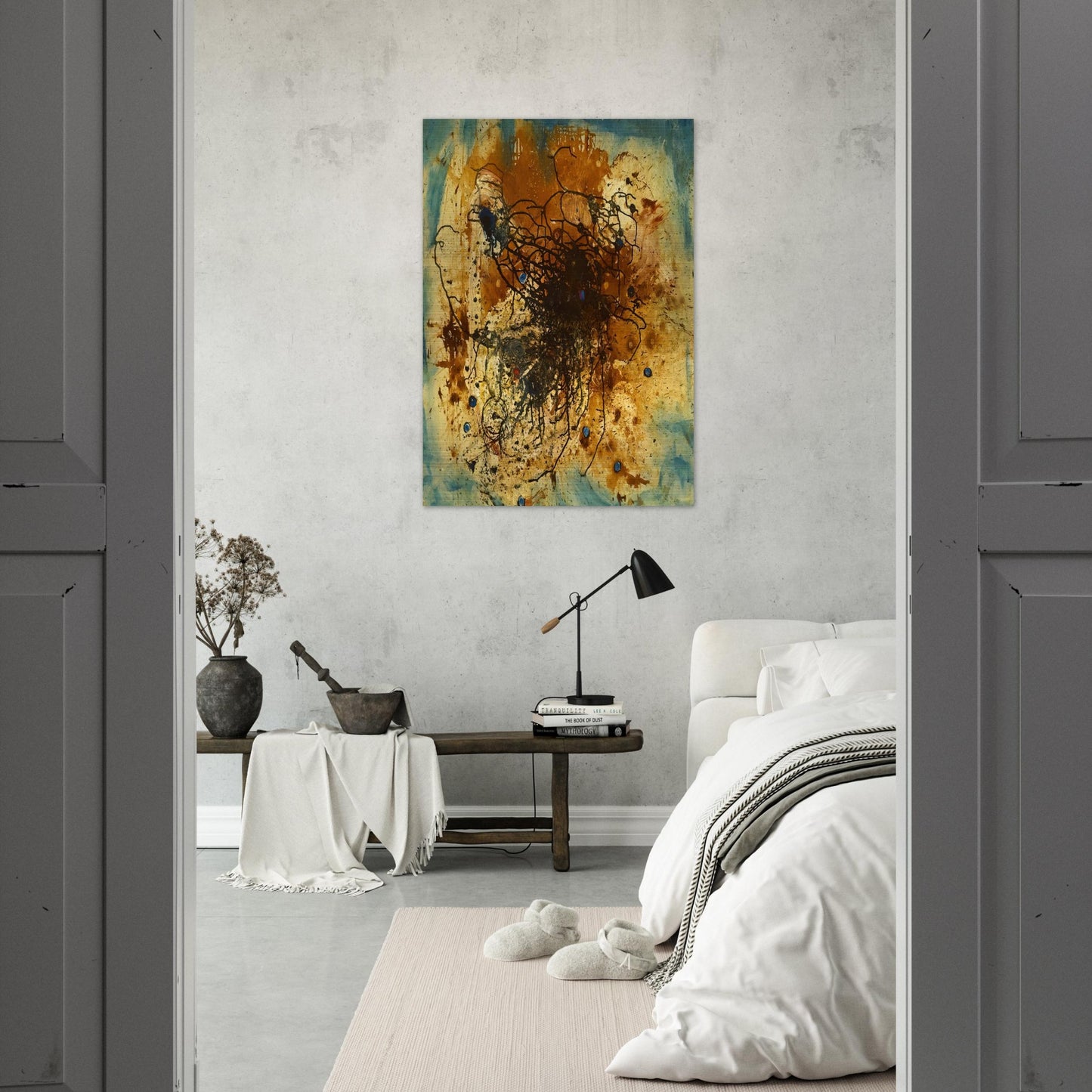 It's All Over - The City - 1947 - Wols Brushed Aluminum Print - 70x100 cm / 28x40 inches | Wols Aluminum Print | Wols Prints