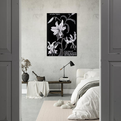 FLOWERS - MC Escher Brushed Aluminum Print - 70x100 cm / 28x40 inches | MC Escher Aluminum Print | MC Escher Prints | Maurits Cornelis Escher Prints