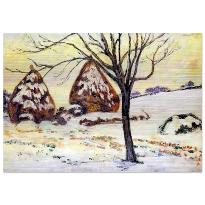 Effts de neige à Palaiseau - 1883 - Armand Guillaumin Brushed Aluminum Print - 70x100 cm / 28x40 inches | Armand Guillaumin Aluminum Print | Armand Guillaumin Prints