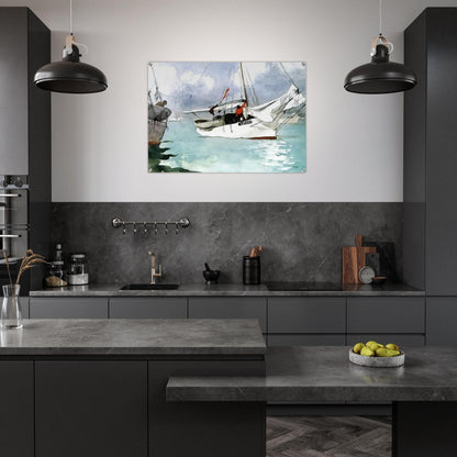 FISHING BOATS KEY WEST - Winslow Homer Acrylic Print - 70x100 cm / 28x40″ inches | Winslow Homer Wall Art | Winslow Homer Prints