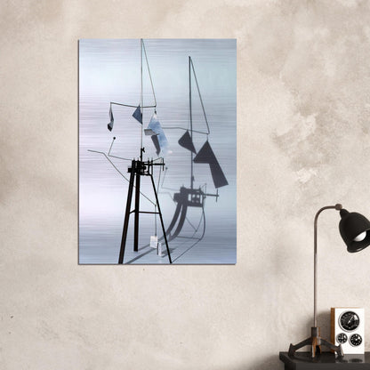 Useless Machine Arrhythmic Carousel - 1953 - Bruno Munari Brushed Aluminum Print - 70x100 cm / 28x40 inches | Bruno Munari Aluminum Print | Bruno Munari Prints
