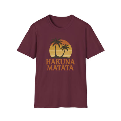 Hakuna Matata Retro Grafisch T-shirt, Geen Zorgen Positieve Vibe Shirt, Vintage 90s Geïnspireerde T-shirt, Feel Good Quote Top, Unisex Cadeau