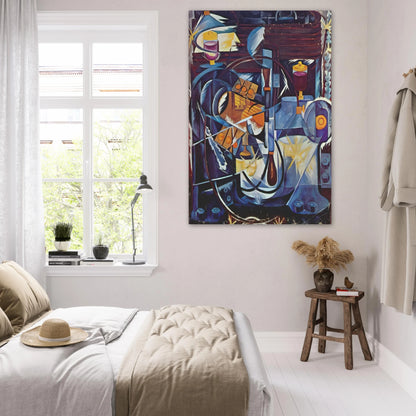 Dynamo machine - 1913 - Natalia Goncharova Art Prints - 100x150 cm / 40x60″ inches | Natalia Goncharova Poster | Natalia Goncharova Prints