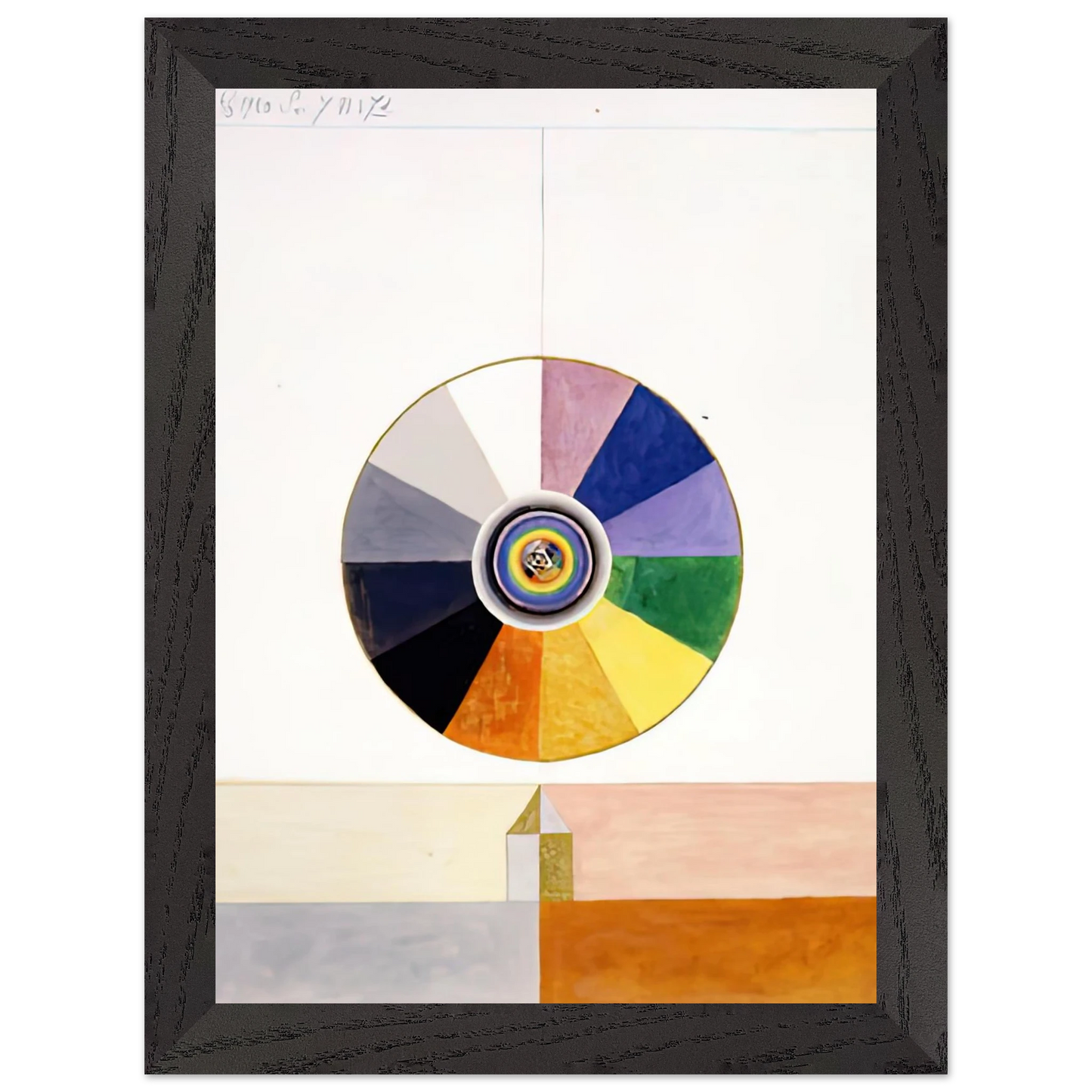 Hilma af Klint - SERIES VII NO 7D 1920 Wall art - 15x20 cm / 6x8 inches - Premium Wooden Framed Poster With Fine Art Paper-canvas - Wood frame