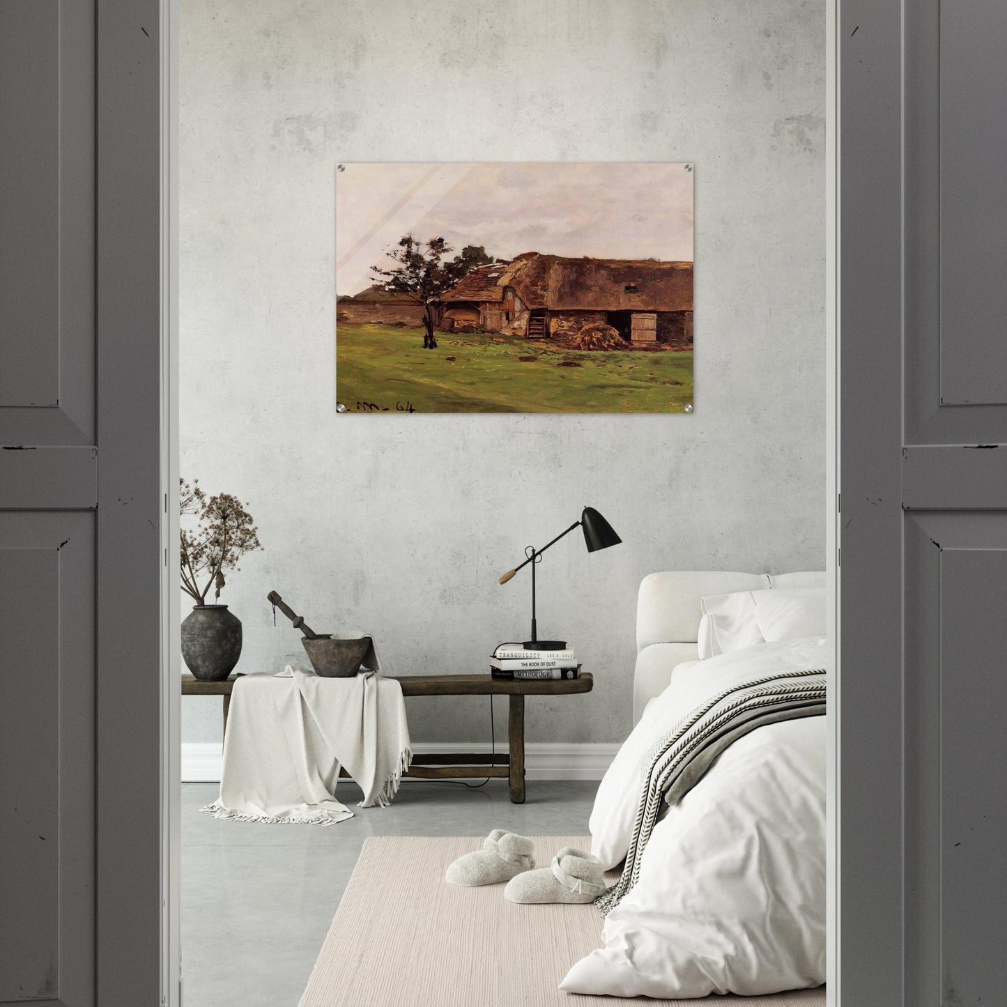 Farm near Honfleur - claude monet Acrylic Print - 70x100 cm / 28x40″ inches