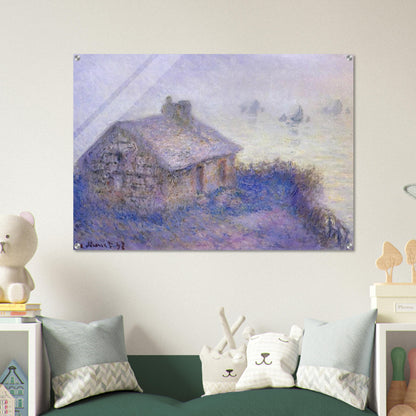 Customs House at Varengeville in the Fog - claude monet Acrylic Print - 70x100 cm / 28x40″ inches