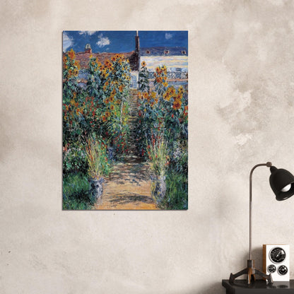 The Garden at Vetheuil - claude monet Brushed Aluminum Print - 70x100 cm / 28x40 inches | claude monet Aluminum Print | claude monet Prints