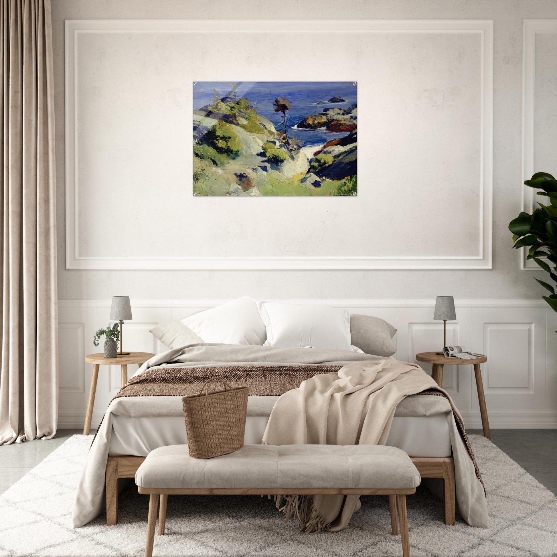 Monhegan Landscape - Edward Hopper Acrylic Print - 70x100 cm / 28x40″ inches | Edward Hopper Wall Art | Edward Hopper Prints