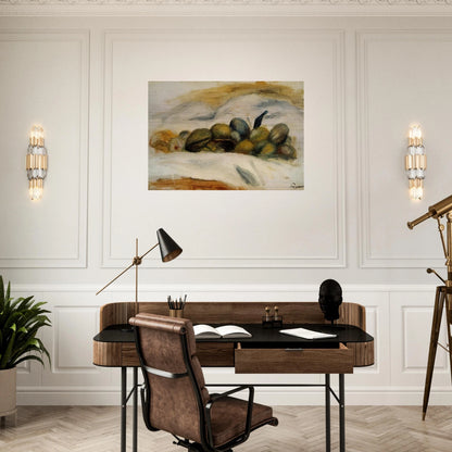 Still Life Almonds and Walnuts - Pierre-Auguste Renoir Brushed Aluminum Print - 70x100 cm / 28x40 inches | Pierre-Auguste Renoir Aluminum Print | Pierre-Auguste Renoir Prints