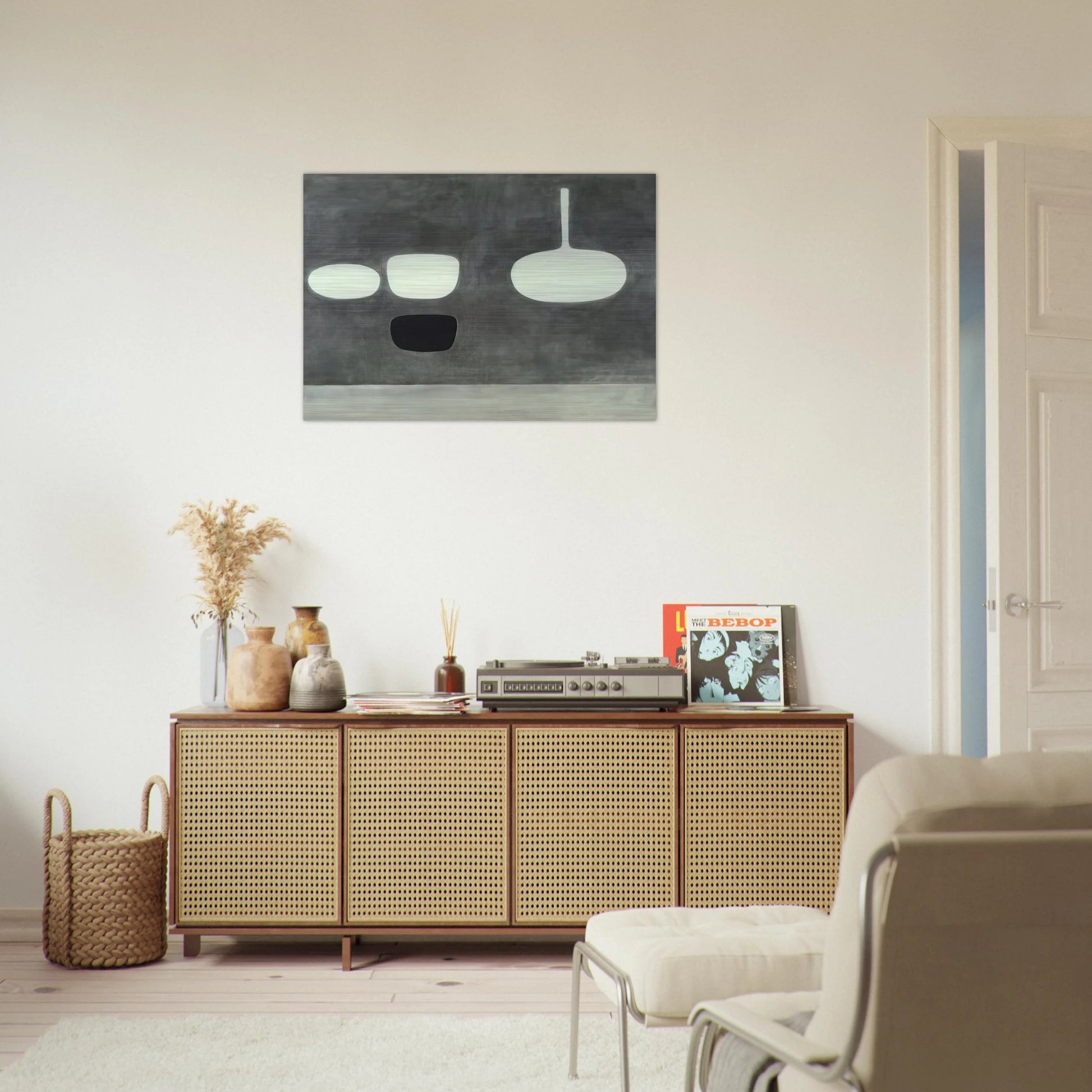 Grey Still Life - 1969 - William Scott Brushed Aluminum Print - 70x100 cm / 28x40 inches | William Scott Aluminum Print | William Scott Prints