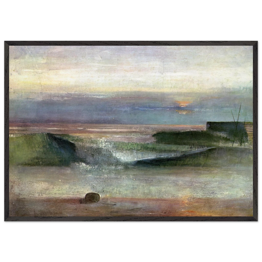 THE WAVE 1944 - Victor Pasmore 70x100 cm / 28x40 inches Framed Art Print – Black Wooden Frame