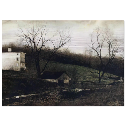 EVENING AT KUERNERS - Andrew Wyeth Brushed Aluminum Print - 70x100 cm / 28x40 inches | Andrew Wyeth Aluminum Print | Andrew Wyeth Prints