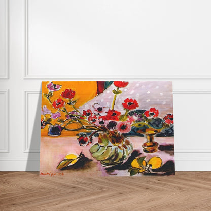 ANEMONES AND CHINESE VASE 1943 - Henri Matisse Brushed Aluminum Print - 70x100 cm / 28x40 inches | Henri Matisse Aluminum Print | Henri Matisse Prints