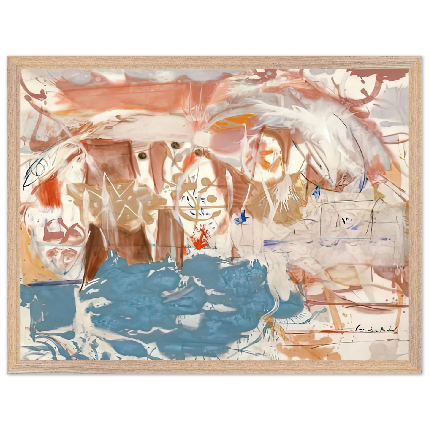 Helen Frankenthaler - Dawn After the Storm, 1957- Wall Art - 30x40 cm / 12x16 inches - Fine Art Poster-canvas - -