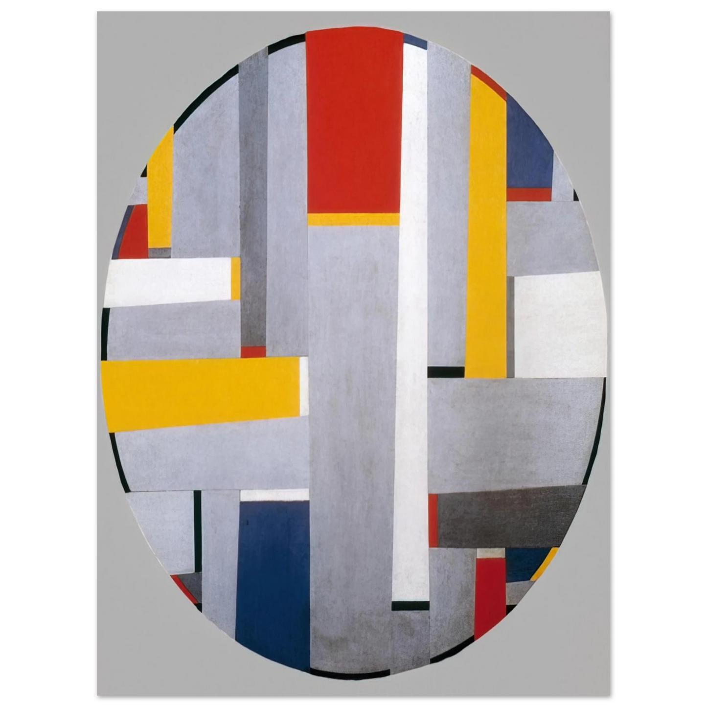 Fritz Glarner - Relational Painting, Tondo #36 - 1955  75x100 cm / 30x40inches Fine Art Poster